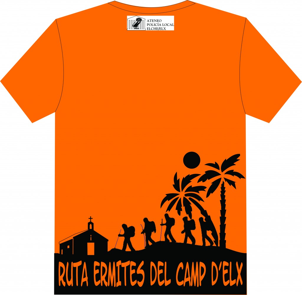 Camiseta Participantes RecE trasera naranja y negro
