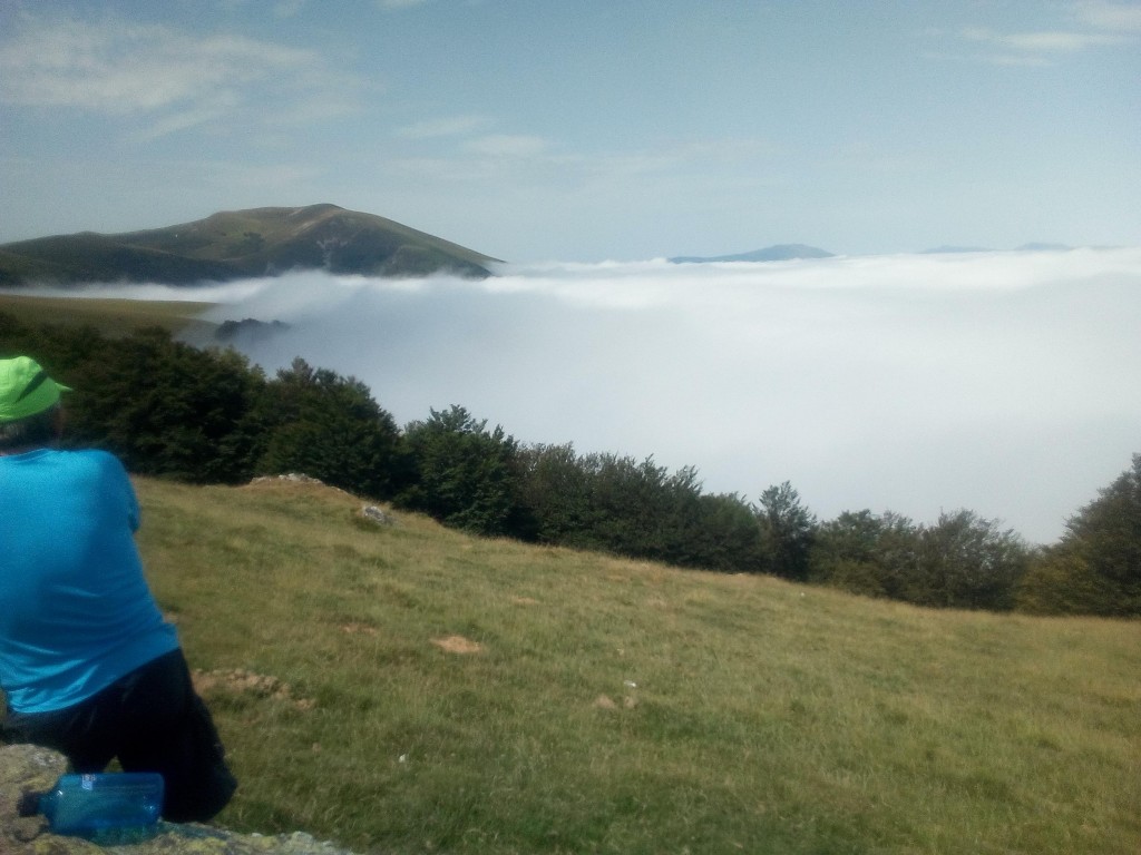 Precioso el "mar de nubes" visto desde arriba.